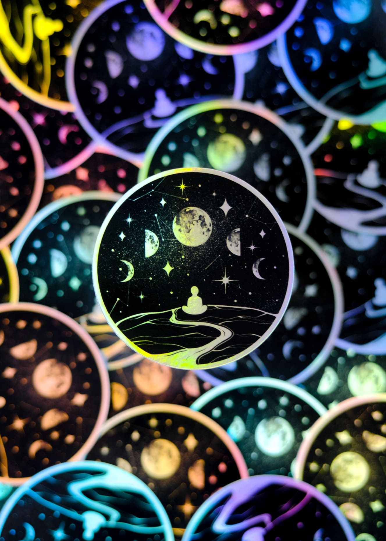 Alone Holographic Sticker